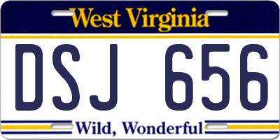 WV license plate DSJ656