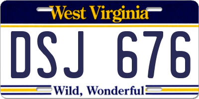 WV license plate DSJ676