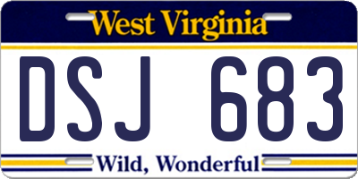 WV license plate DSJ683