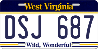 WV license plate DSJ687