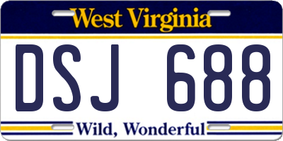 WV license plate DSJ688