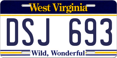 WV license plate DSJ693