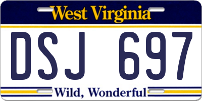 WV license plate DSJ697