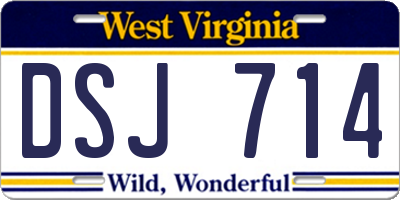 WV license plate DSJ714