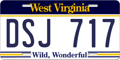 WV license plate DSJ717