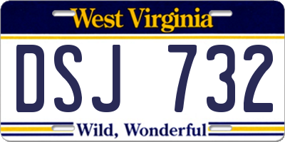 WV license plate DSJ732