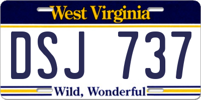 WV license plate DSJ737