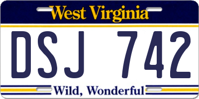 WV license plate DSJ742