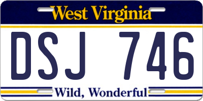 WV license plate DSJ746