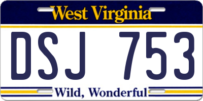 WV license plate DSJ753