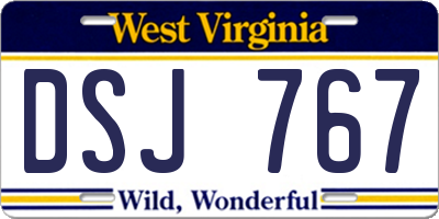 WV license plate DSJ767