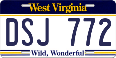 WV license plate DSJ772