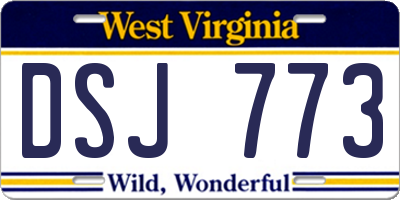 WV license plate DSJ773