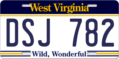 WV license plate DSJ782