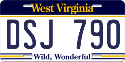 WV license plate DSJ790