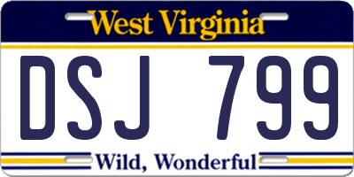 WV license plate DSJ799