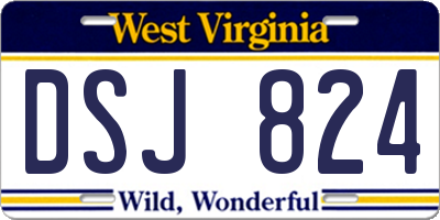WV license plate DSJ824