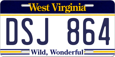 WV license plate DSJ864