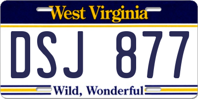 WV license plate DSJ877