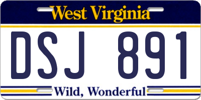 WV license plate DSJ891
