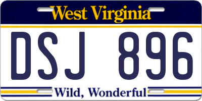 WV license plate DSJ896