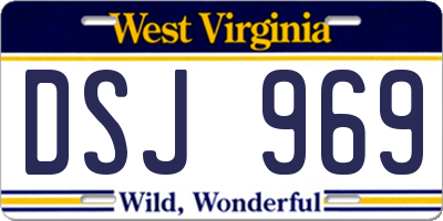 WV license plate DSJ969