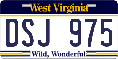 WV license plate DSJ975