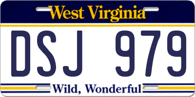 WV license plate DSJ979