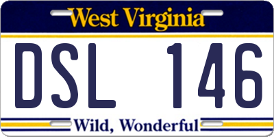 WV license plate DSL146