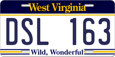WV license plate DSL163