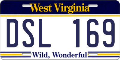 WV license plate DSL169