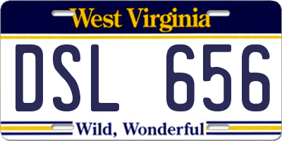 WV license plate DSL656