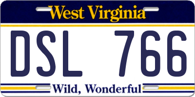 WV license plate DSL766