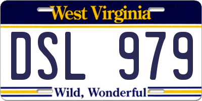 WV license plate DSL979