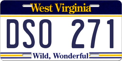 WV license plate DSO271