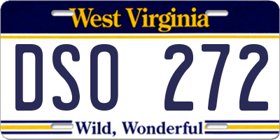 WV license plate DSO272