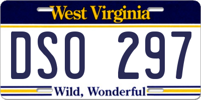 WV license plate DSO297