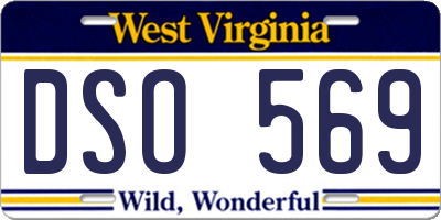 WV license plate DSO569