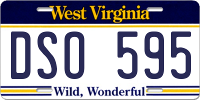 WV license plate DSO595