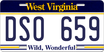 WV license plate DSO659