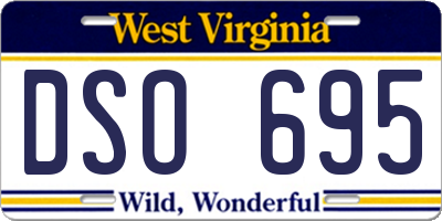 WV license plate DSO695