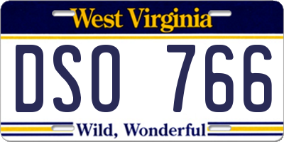 WV license plate DSO766