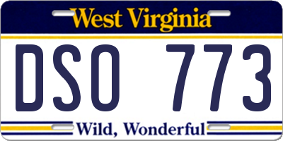 WV license plate DSO773