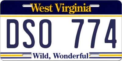 WV license plate DSO774