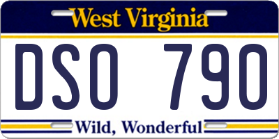 WV license plate DSO790