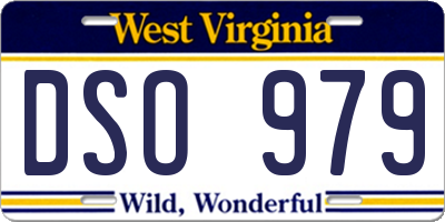 WV license plate DSO979