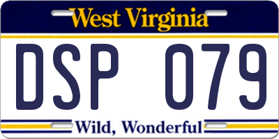 WV license plate DSP079
