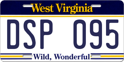 WV license plate DSP095