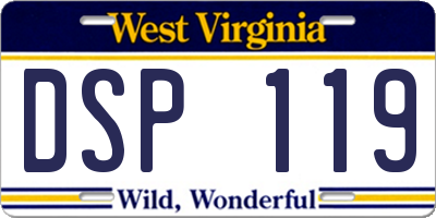 WV license plate DSP119