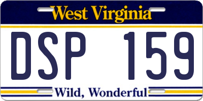 WV license plate DSP159